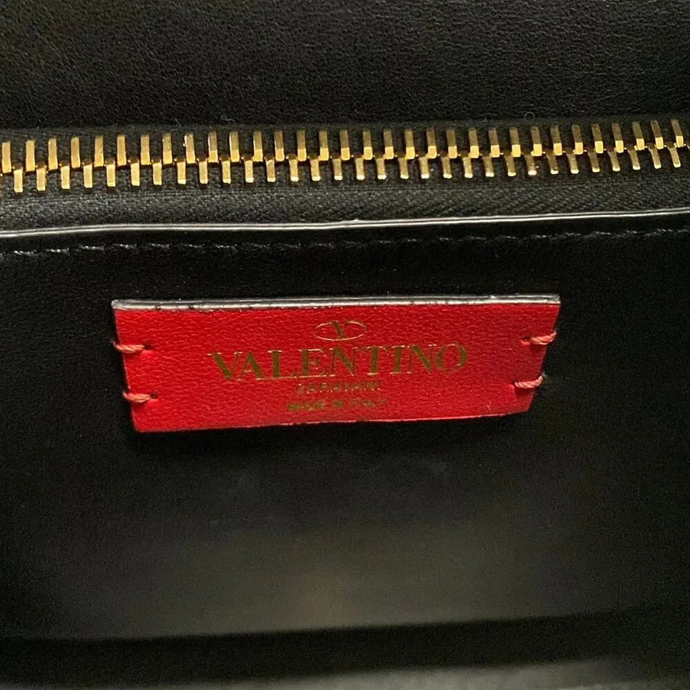 Valentino Garavani V-Sling Small Handbag Leather Chemical Fiber